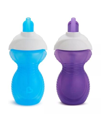 Pack de 2 Vasos Munchkin Click Lock 266ml con Pajita