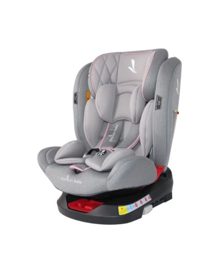 Asiento para Auto Premium Baby First 360° 2.0 Gris/Rosa