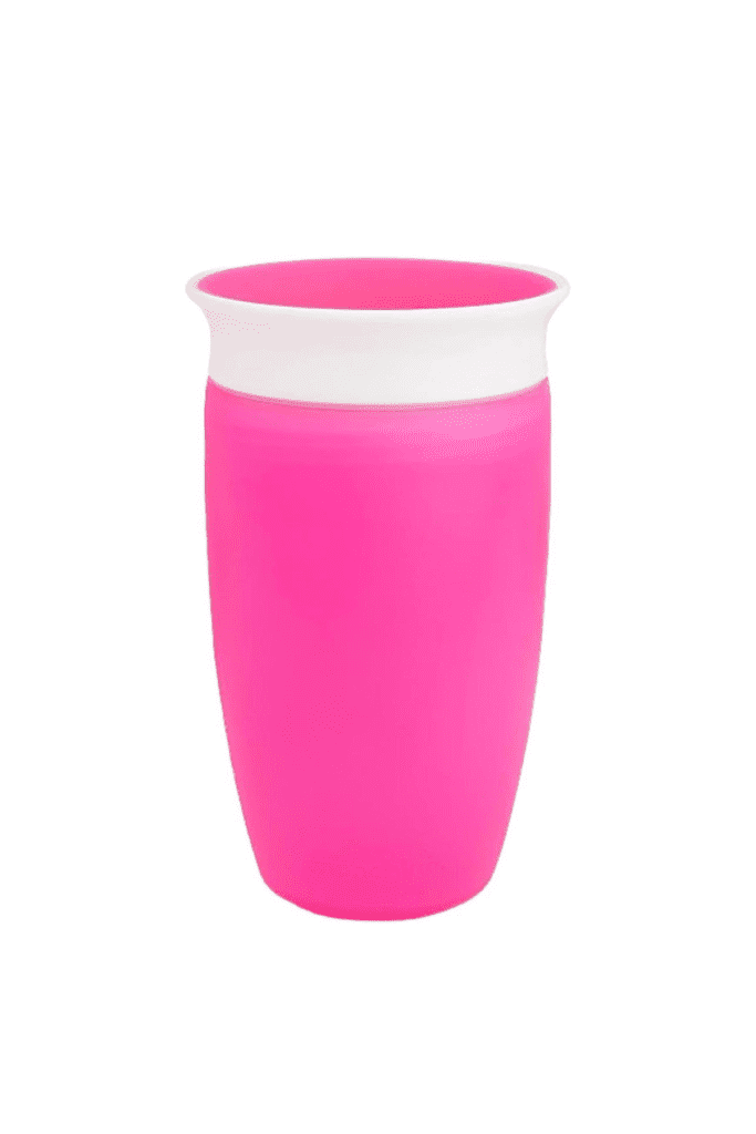 Vaso Miracle Munchkin 360° 207ml sin Asas y Tapa Rosa +12m