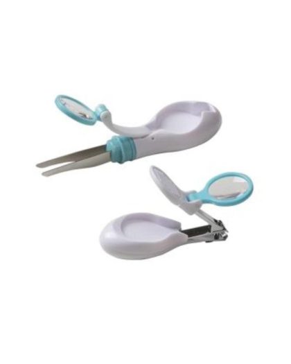 Juego de Cortauñas y Pinzas Safety con Lupa Clear View