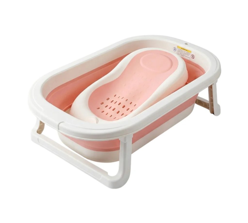 Bañera Plegable Mami Love c/ Termometro Rosa
