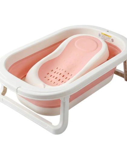 Bañera Plegable Mami Love c/ Termometro Rosa