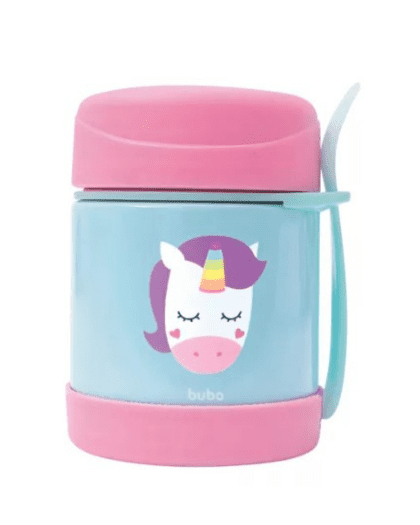 Pote Térmico buba Antiderrame 320ml c/Diseño Unicornio