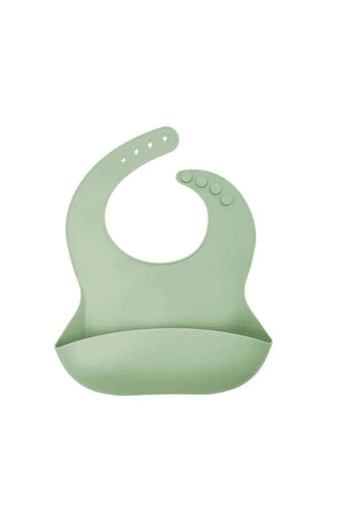 Babero de Silicona Buba con Bolsillo Verde