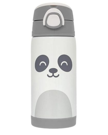 Botella Térmica buba de Doble Pared 400ml c/ Pajita c/Diseño Panda