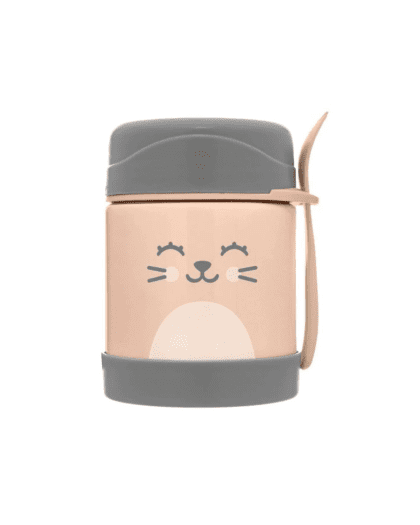 Pote Térmico buba Antiderrame 320ml c/Diseño Gatito Coral