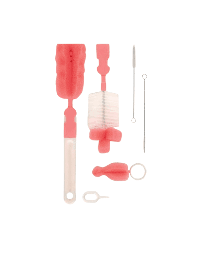 Kit de Cepillos p/Mamaderas buba de 6 piezas Rosa