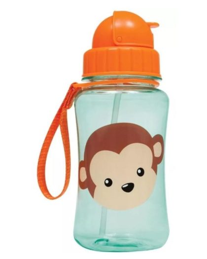 Botella buba c/ Pajita y Tapa Antiderrame 350ml Monito