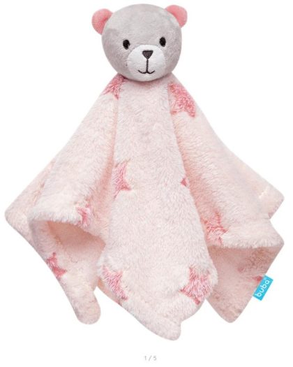 Mantita de Apego buba de Estrellas c/ Osito Rosa