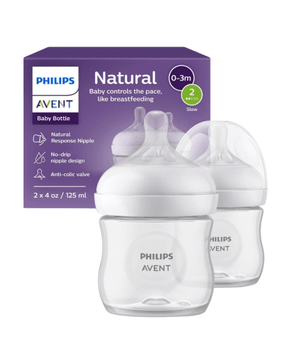 Set de 2 Biberones Natural Response Transparente Philips Avent 125ml