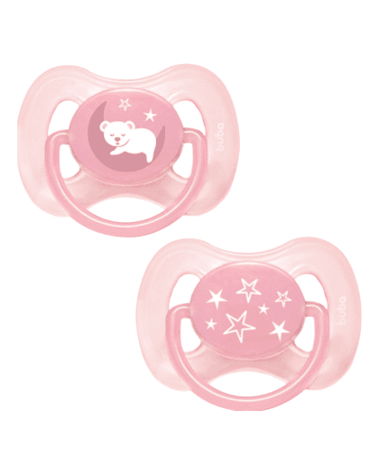 Pack x 2 Chupetes Buba Comfort 0-6meses c/ Diseño Rosa