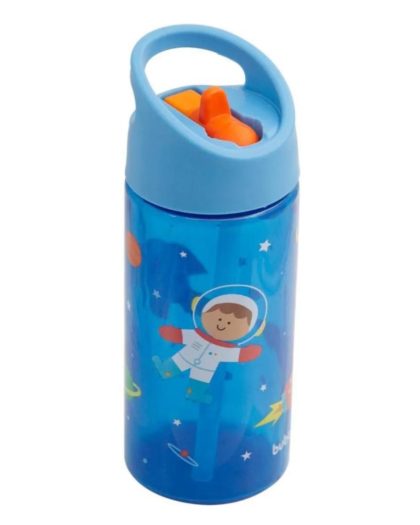 Botella c/ Pajita buba Retractil Antiderrame 380ml Astronautas
