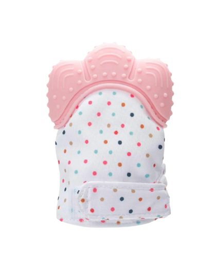 Guante Mordedor buba con Punta de Silicona Rosa