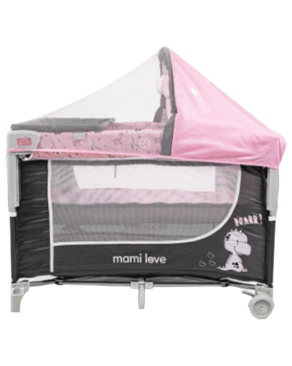 Cuna Corralito Mami Love Colecho Madison Rosa c/ Mosquitero y Cambiador