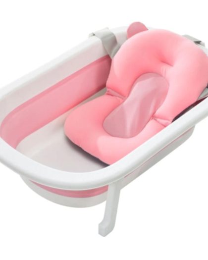 Bañera Plegable Mami Love Splash c/Termometro y Almohada Rosa