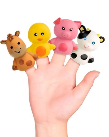 Marionetas p/Dedo buba de Animales de Granja (4 piezas)