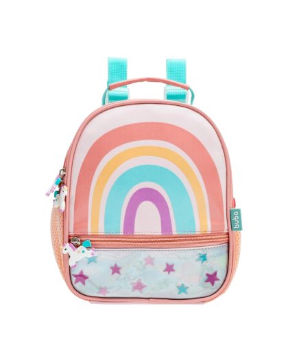 Lunchera Termica buba Tipo Mochila Dino Gris/Rosa