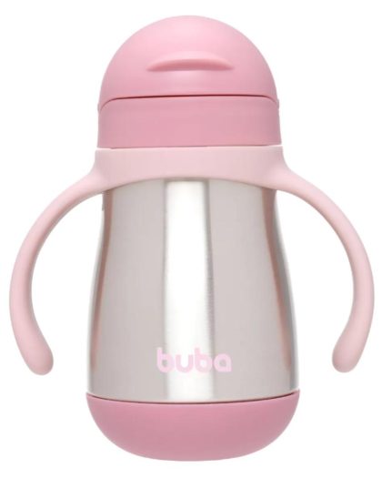Vaso de Entrenamiento Buba Termico c/ Pajita Rosa 270ml