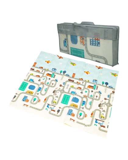 Alfombra de Juego Plegable Premium Baby Autitos 190cm x 180cm