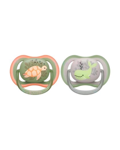 Pack x 2 Chupete Anatomicos Philips Avent  Ultra Air 6-18meses Animales marinos Niño