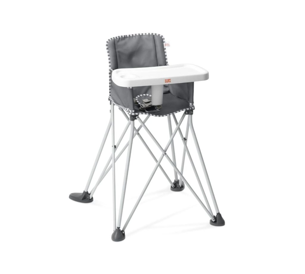 Silla de Comer Bright Stars Alta Plegable Pop ‘N Sit Gris