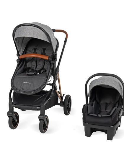 Carrito Moises Premium Baby  con Baby Seat c/base Ana Gris