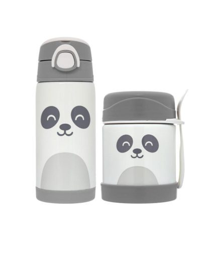 Botella de Térmica 400ml + Pote Térmico Antiderrame Buba Panda