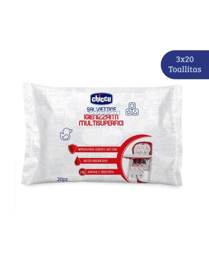 Pack de Toallitas Desinfectantes Chicco 3x 20c/u