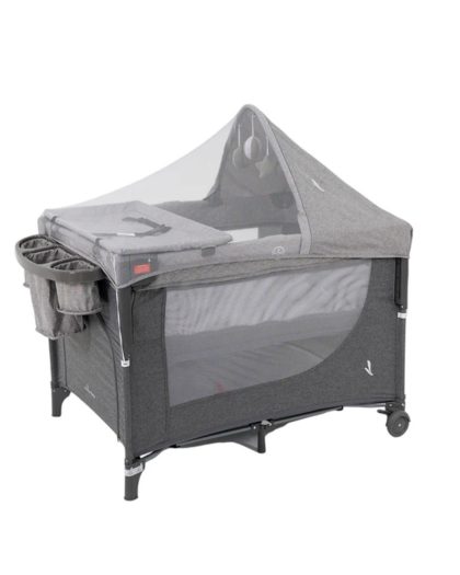 Cuna Corralito Colecho Premium Baby Promax c/Capota Gris
