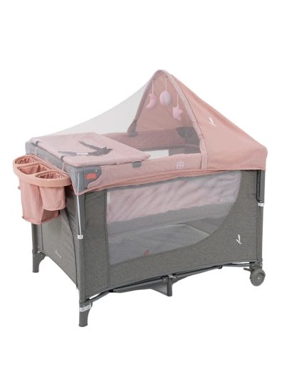 Cuna Corralito Colecho Premium Baby Promax c/Capota Rosa