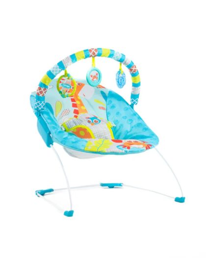 Bouncer con Vibración y Sonidos Premium Baby Jirafa Celeste