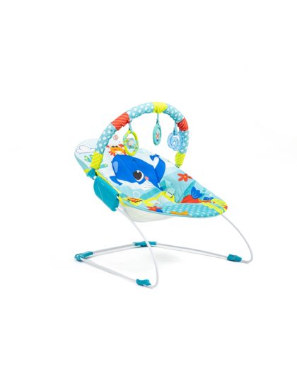 Bouncer Premium Baby con Vibración y Sonidos Ballena Celeste
