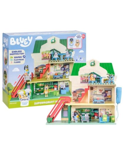 Supermercado Bluey con Sonidos, Accesoriso y 2 Figuras