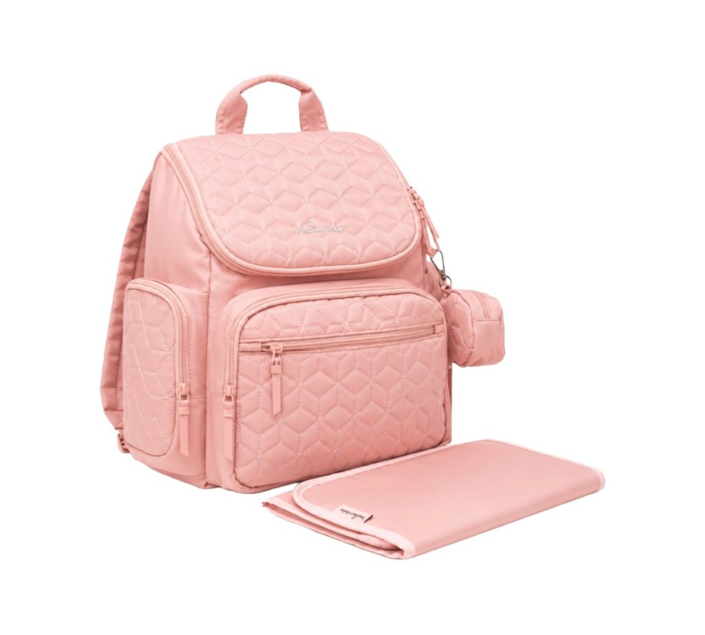 Mochila Pañalera Premium Baby Olivia Azul Rosado