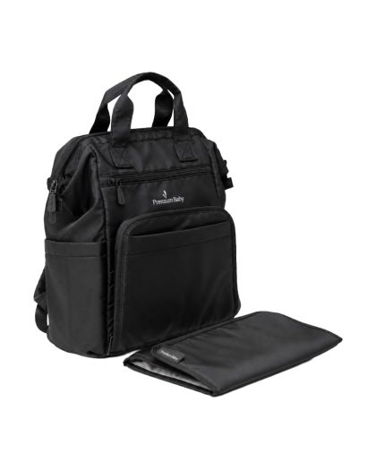 Mochila Pañalera Premium Baby Clara Negro