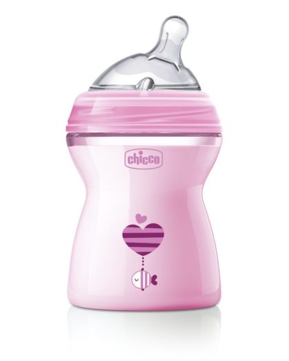 Biberón Chicco natural feeling 2m+ 250 ml - rosada