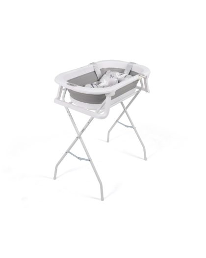 Bañera Plegable Mami Love con patas y reductor p/bebe color gris