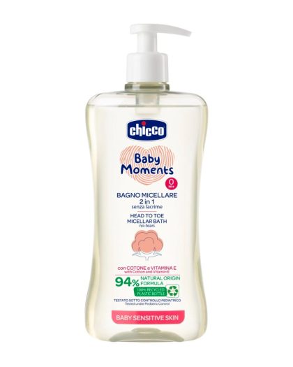 Gel de Baño Micelar Chicco Baby Moments delicado 2en1 500ml